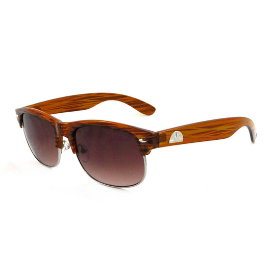 Classic Retro Sunglasses With Wood Effect