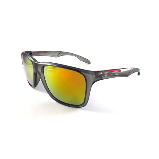 East Village Sporty 'Putney' Square Grey Sunglasses with Revo Lens