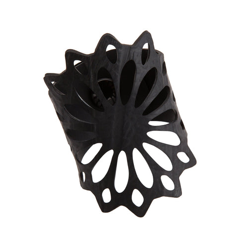 Strawflower Recycled Rubber Flower Cuff product view