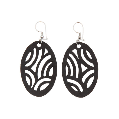 Seraphine Recycled Rubber Wave Earrings product view