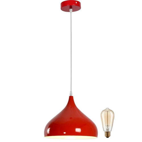 Red Retro Bedroom and Kitchen Pendant Light Shades