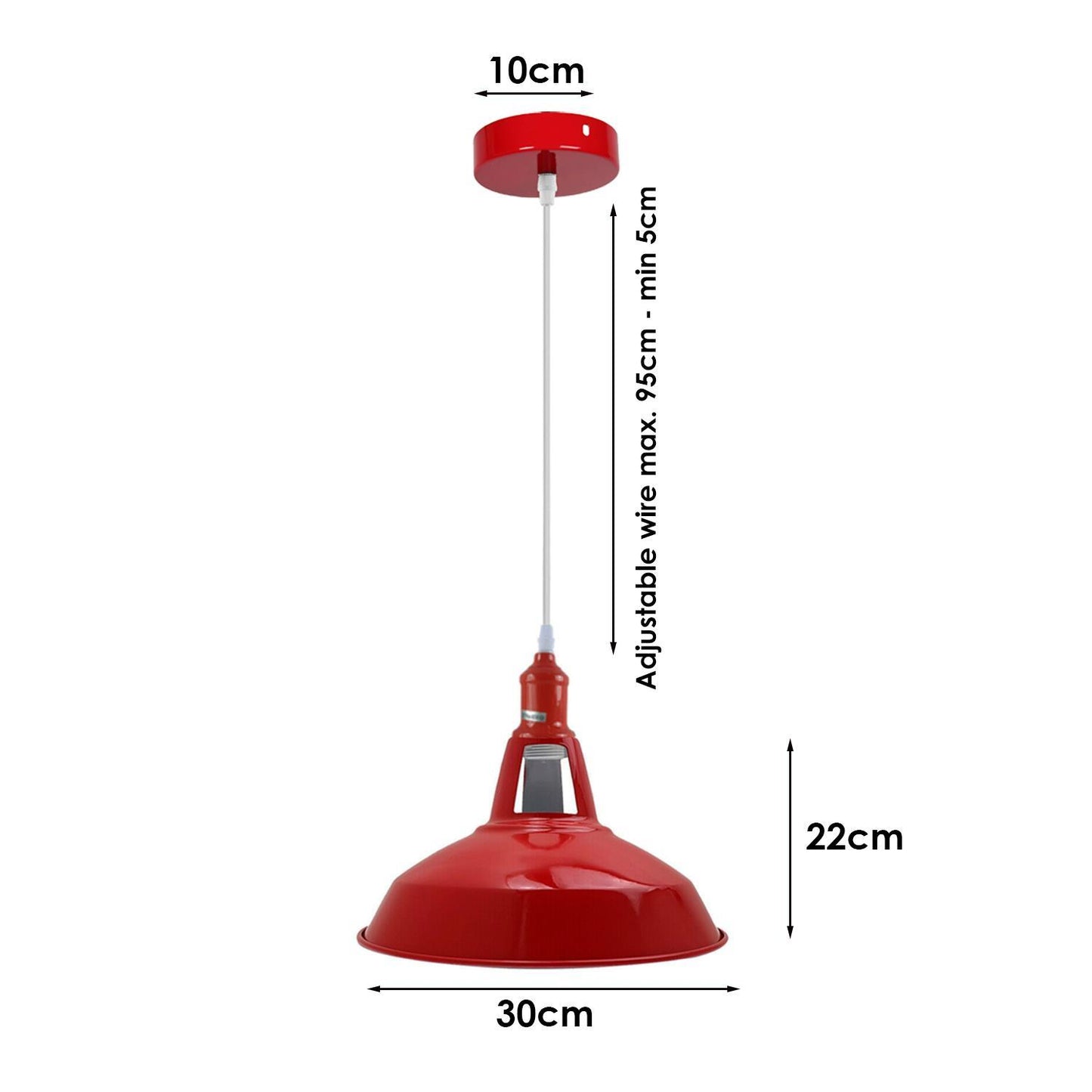 Red Retro Bedroom and Kitchen Pendant Light Shades