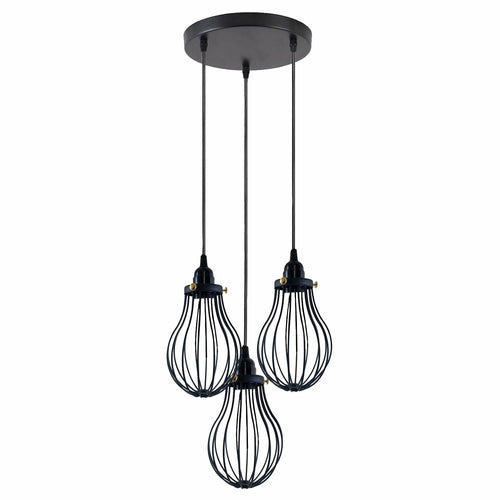 Driftline Black Cage Pendant Light E27 Collection