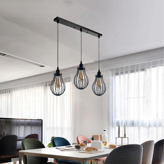 Driftline Black Cage Pendant Light E27 Collection