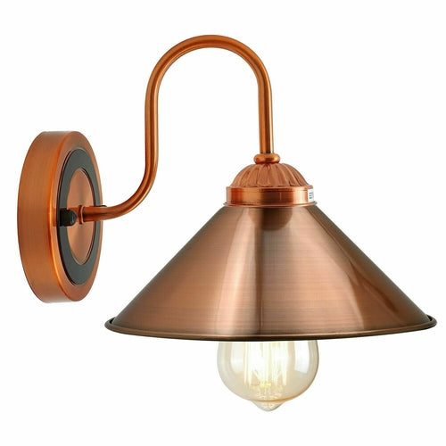 Modern E27 Solid Copper Metal Wall Light Lamp Sconce Light