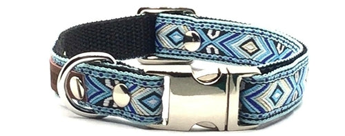 Regal Cotton Paws Handmade Designer Dog Collar with Engraved Buckle