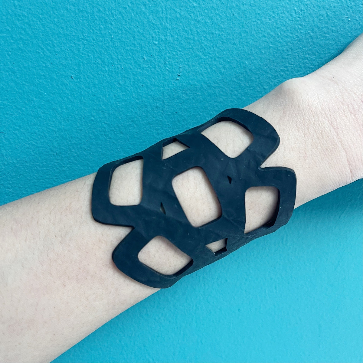 Link Recycled Rubber Chain Cuff product view