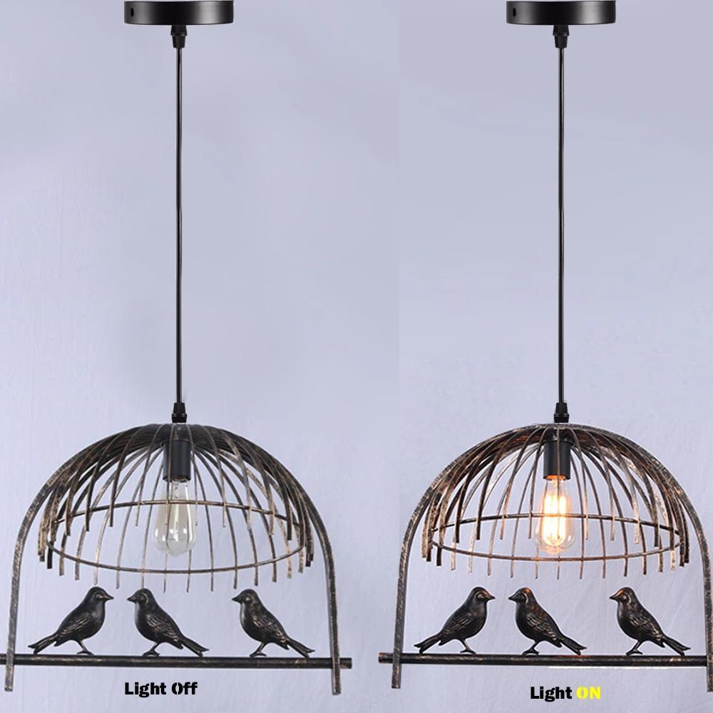 Bird Cage Ceiling Industrial Chandelier Loft Pendant Light With FREE Bulb