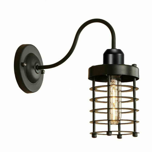 The Dock Light Collection Black Cage Wall Lights