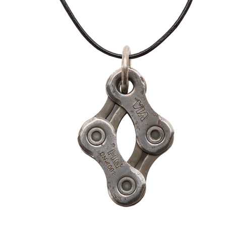 Diamond Recycled Bike Chain Necklace product view