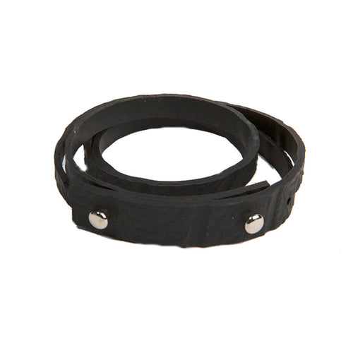 Nino Double Wrap Recycled Rubber Bracelet product view