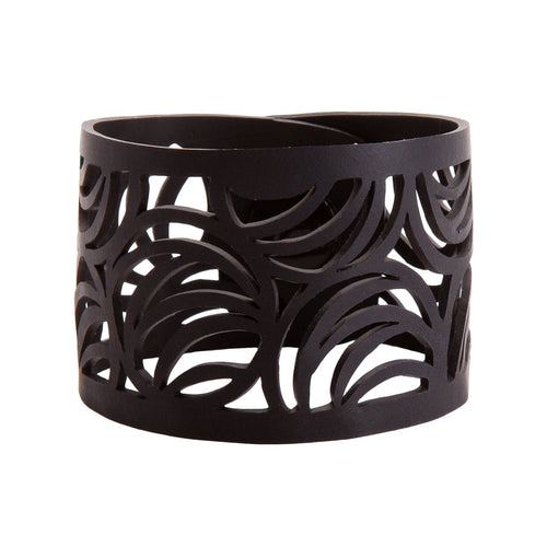 Lunar Crescent Recycled Rubber Cuff product view