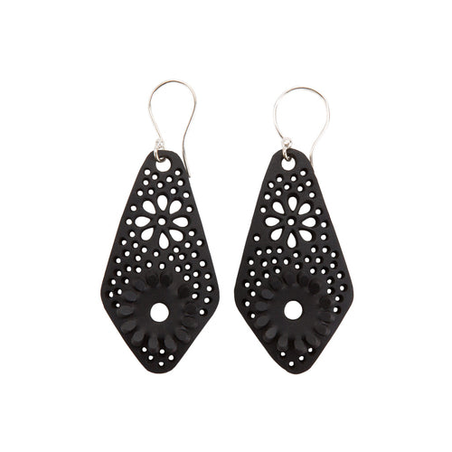 Boho Chic Recycled Rubber Earrings