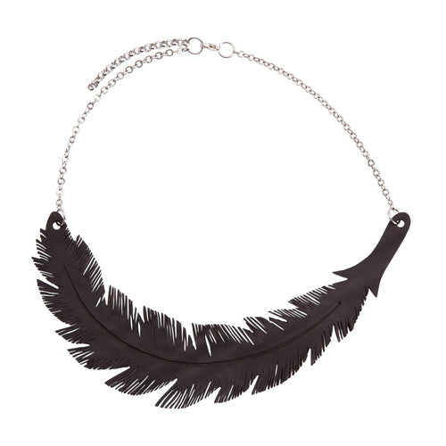 Angel Feather Rubber Necklace