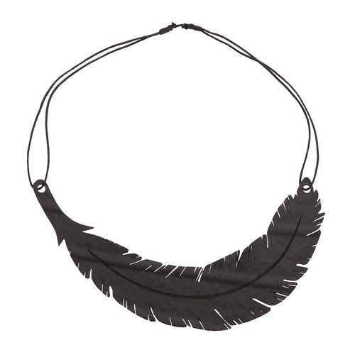 Angel Feather Rubber Necklace