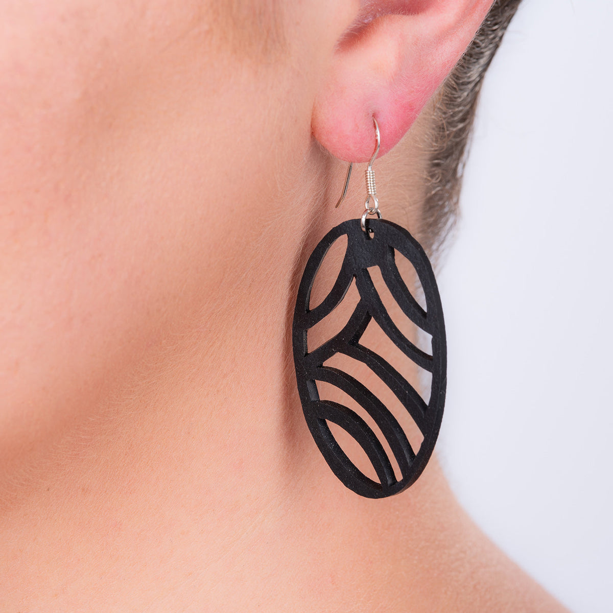 Seraphine Recycled Rubber Wave Earrings