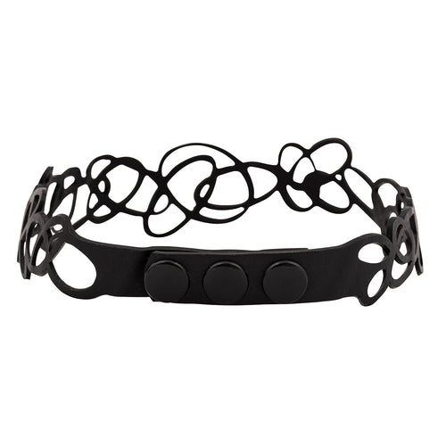 Apeiron Recycled Rubber Cutwork Choker product view