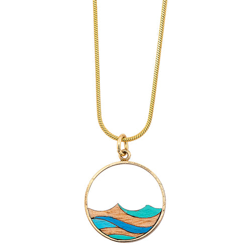 Ocean Recycled Wood Necklace