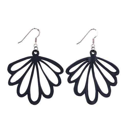 Shell Recycled Rubber Statement Earrings product view