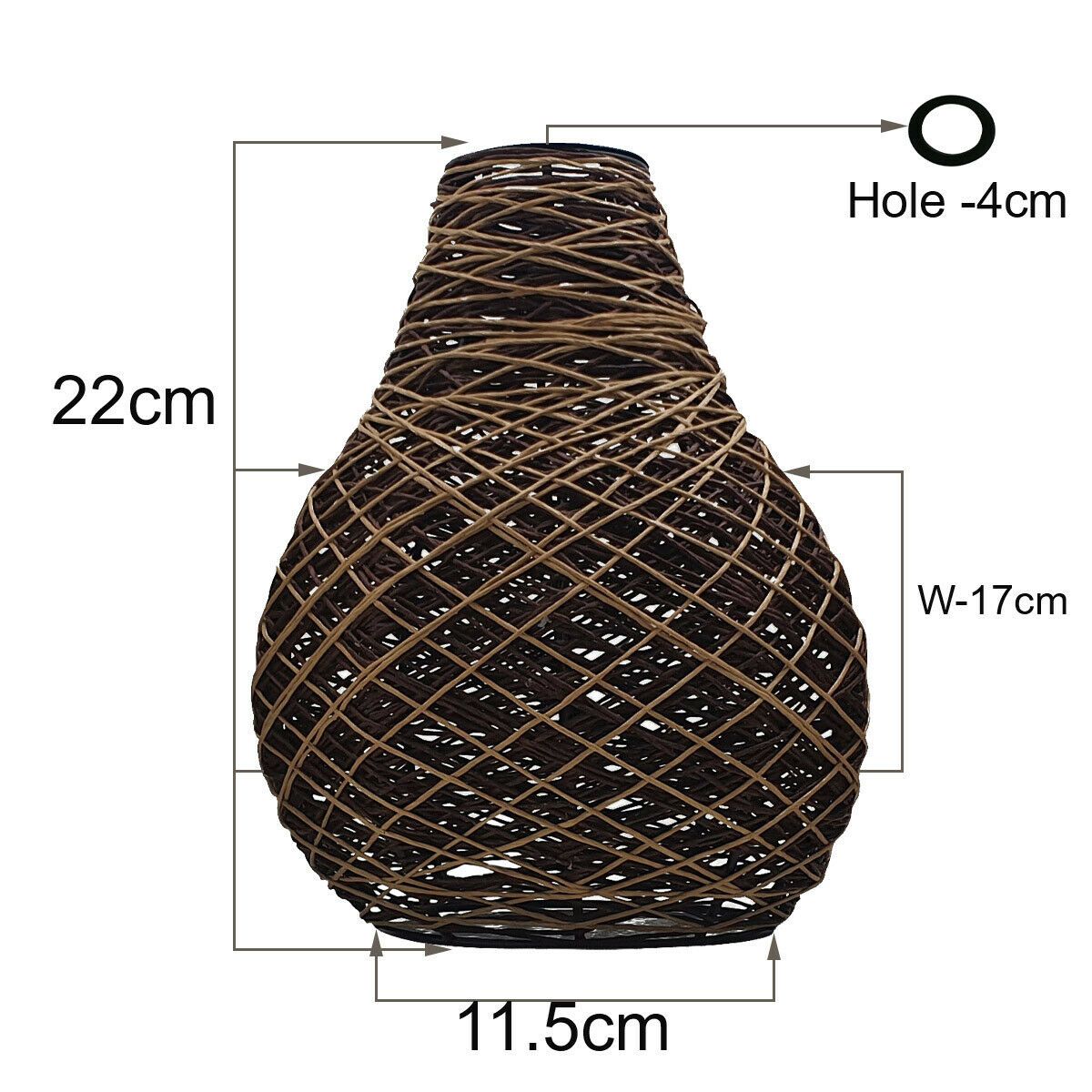 Decorative Modern Woven Rattan Pendant Lamp Cage Lighting Shade