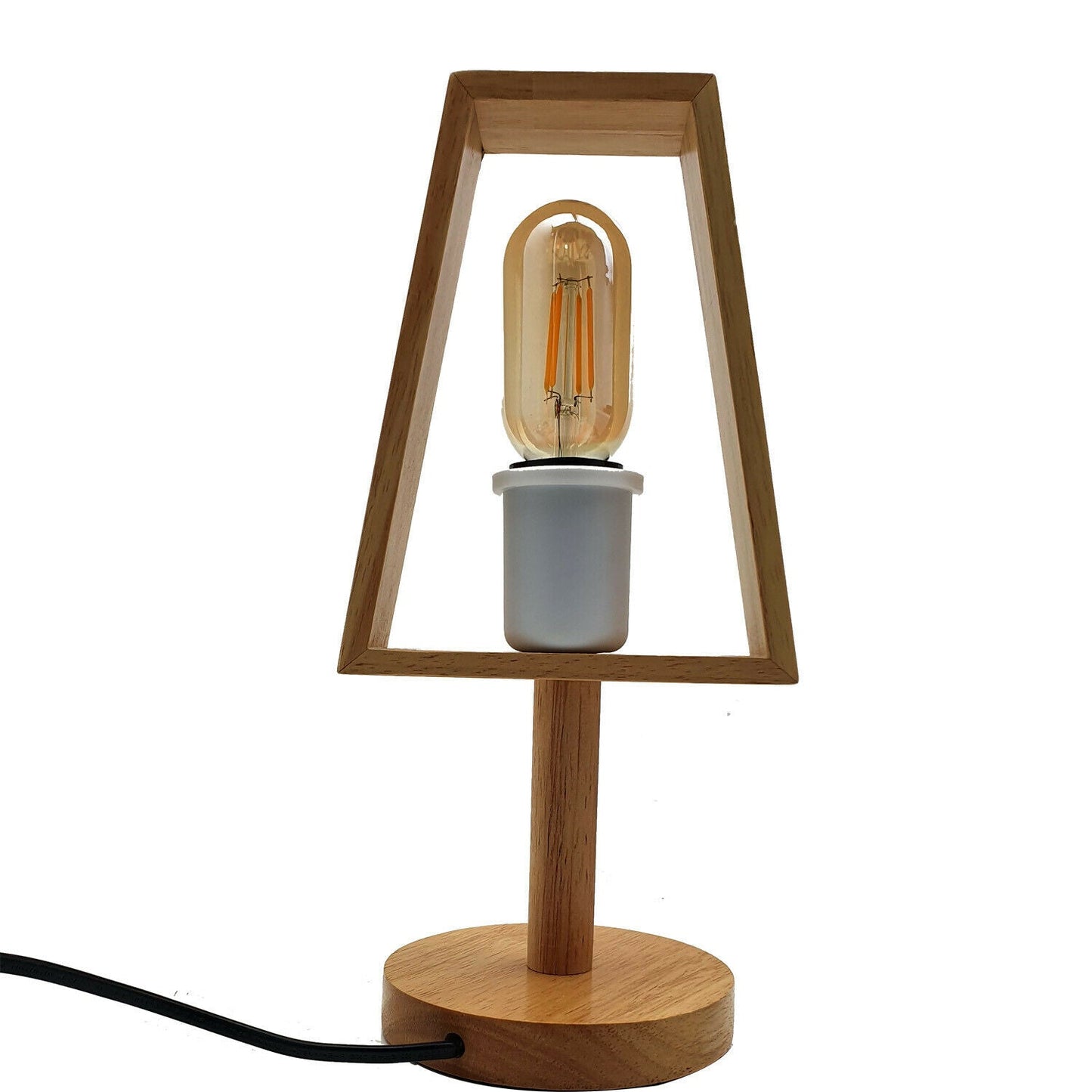 Industrial Modern Wooden Table/Floor Lamp Living room Plug in