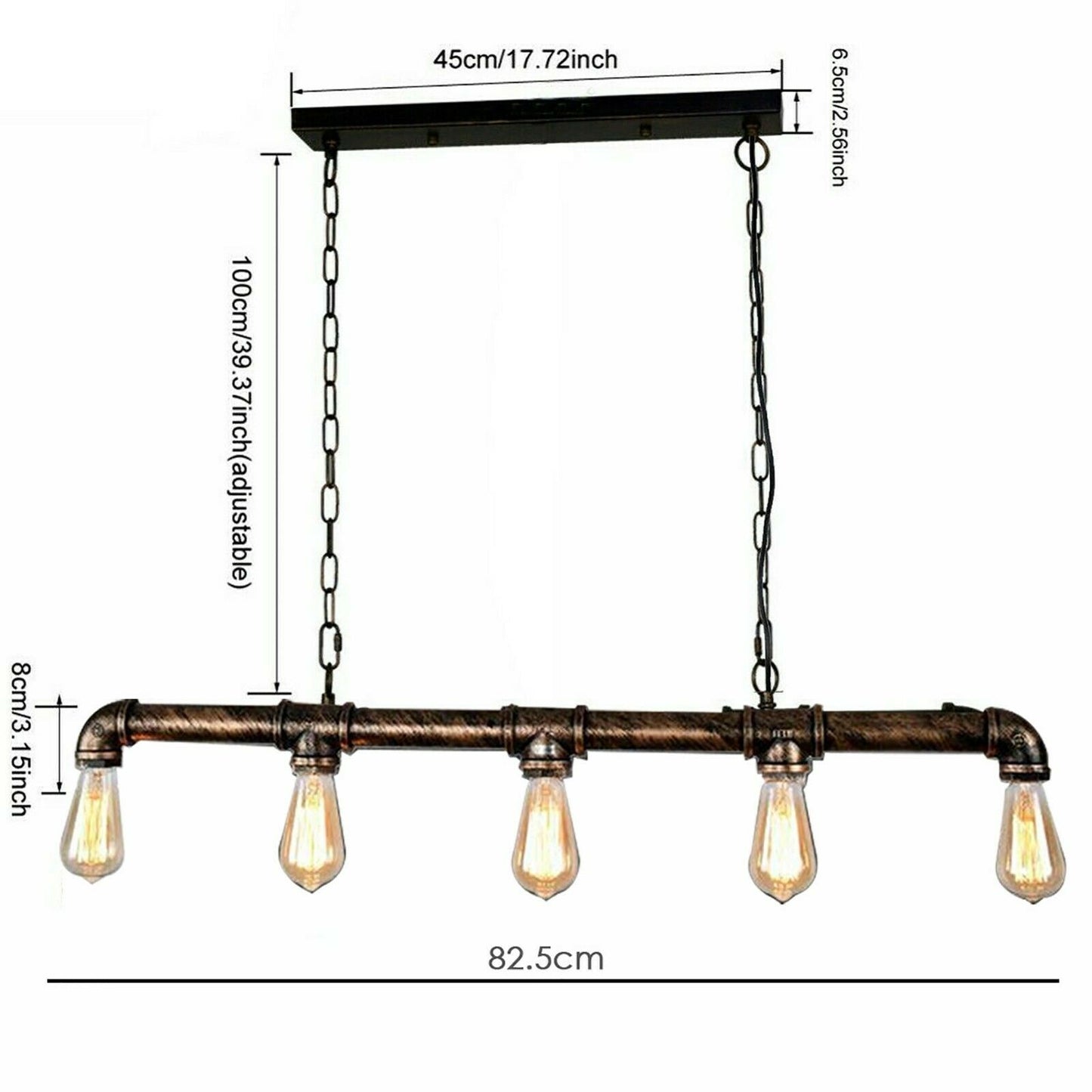 Industrial Vintage Water Pipe Steampunk Pendant Lights