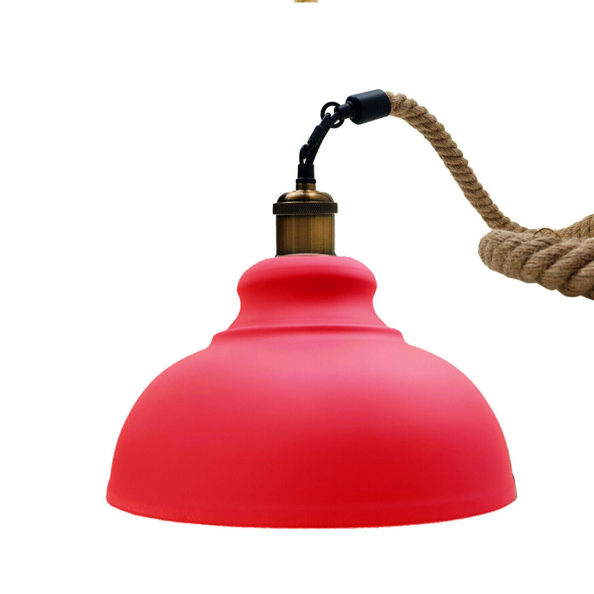 Rustic Red Hemp Cord Pendant Light