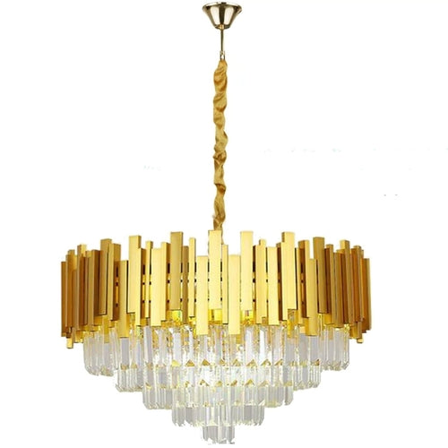 Luxury Living Room Gold Large Crystal Chandelier