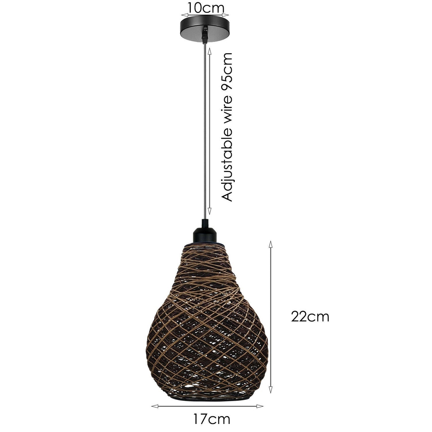 Woven Pendant lamp Adjustable Height Creative Design Hanging lamp