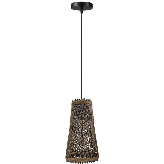 Modern Wicker Rattan Basket Style Ceiling Pendant Light Shade