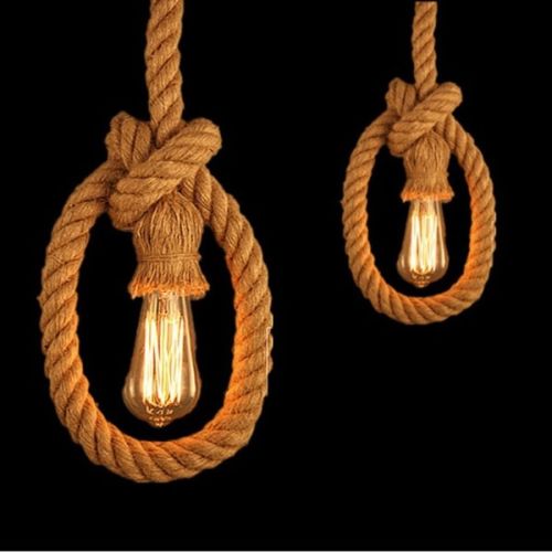 Yacht Rope Soft Industrial Hemp Pendant Ceiling Light E27