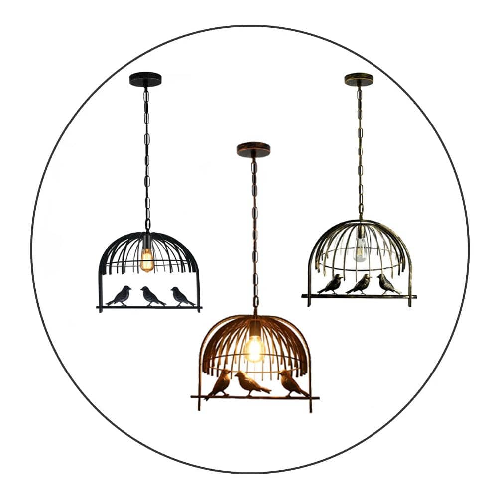 Bird Cage Ceiling Industrial Chandelier Loft Pendant Light With FREE Bulb