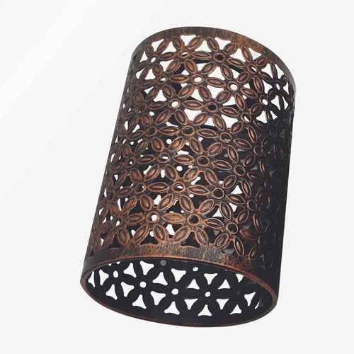 Delphi Retro Floral & Cut Out Brushed Metal Finish Lampshade- Loving You Back  ♥️ Free P&P